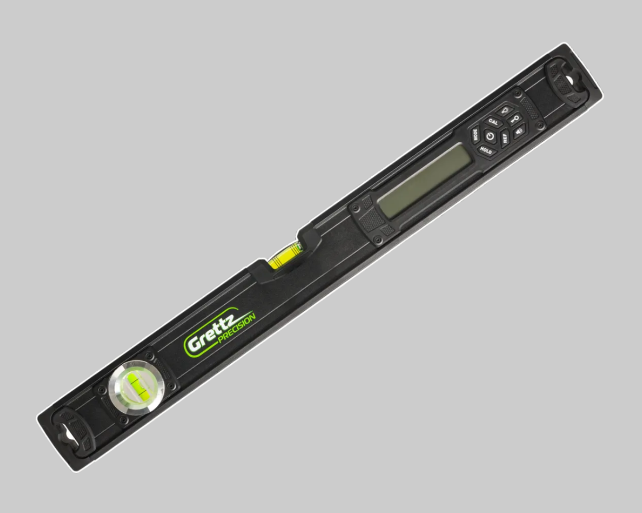 GL60 Black level tool with a Grettzlogo on a dark gray background