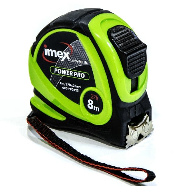 Imex 8M Tape Measure 25mm Double Sided Blade